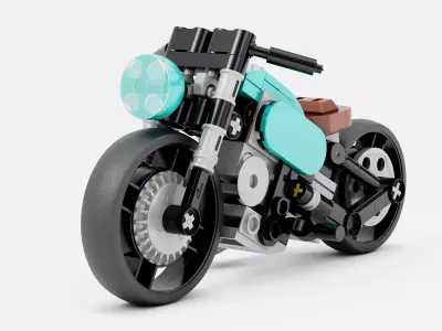 Street Motorcycle Toy Low Poly 3D Model Low-poly 3D model