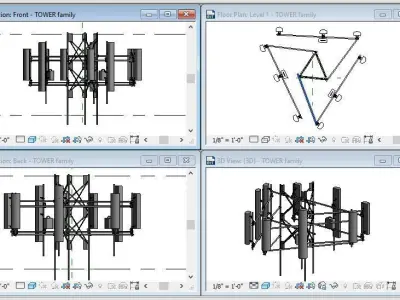 ANTENNA TOWER REVIT FAMILY 2016 3D model