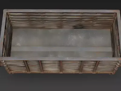 Realistic Full Rusted Cattle Train Car 3D Model Low-poly 3D model