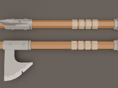 Low Poly Fantasy Weapons Pack Low-poly 3D model