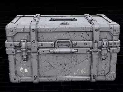 Game Ready Loot Crate 3D Model Industrial Bg Scene Low-poly 3D model