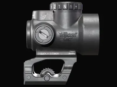 Trijicon MRO Red Dot Sight Low-poly 3D model purchase