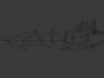 Futuristic Sword Low-poly 3D model 30