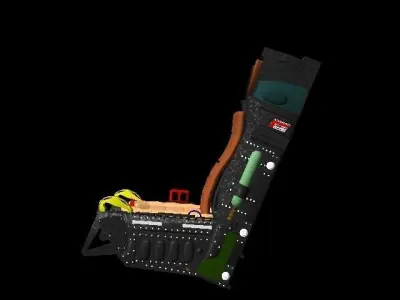Seat  F-16 Free 3D model