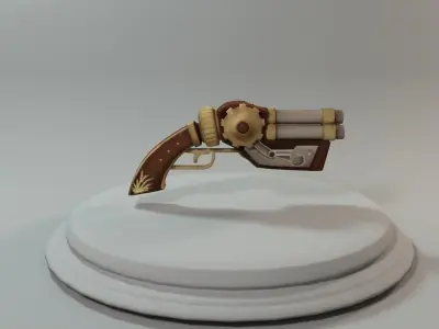 Steampunk Gun 3D model