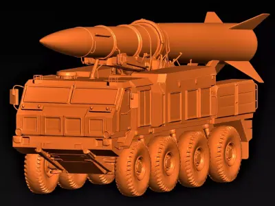 Military Missile Truck static model 3D print model