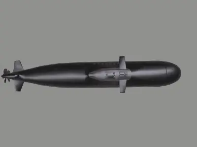 Submarine Low-poly 3D model