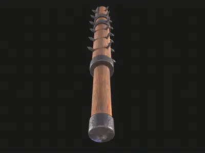 Stick club weapon VR AR low-poly 3D model Low-poly 3D model