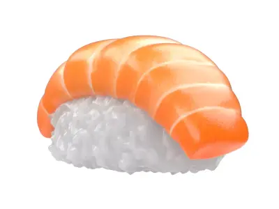 Salmon sushi 3D model