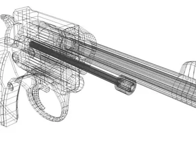 Revolver - Handgun Type 1 3D model
