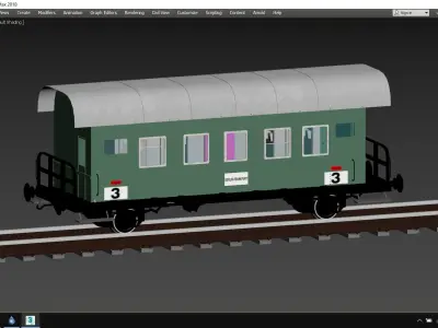 A railway carriage from 1985 3D model