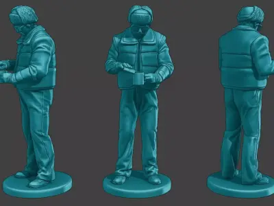 Actual Male Truck Driver AMTD 006 3D print model