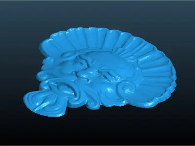 Neptune 3D model head of greek god 3D print model