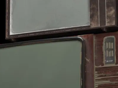 Old TV model Free low-poly 3D model