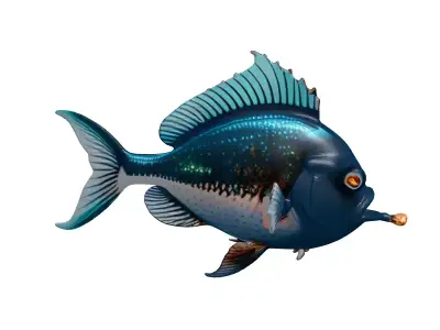 Stylized Robotic Angler Fish Model 3D model