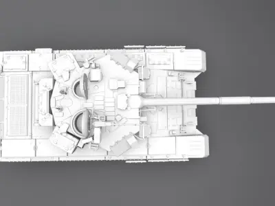 T90 Tank Scale Model 3D print model