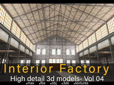 Interior Factory- Vol 04- High detail 3d models Low-poly 3D model