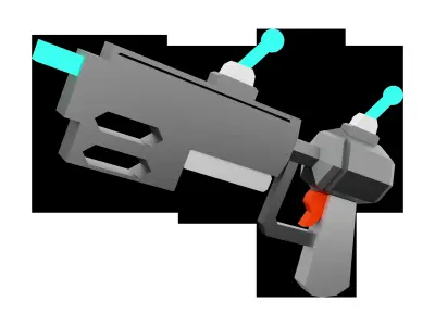 3d render science fiction blaster icon 3D model