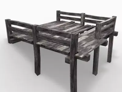 Dock 01 Low-poly 3D model