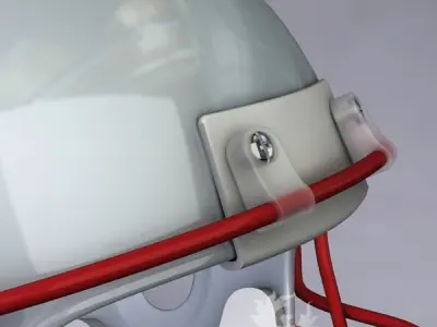 New England Patriots official game helmet 3D model