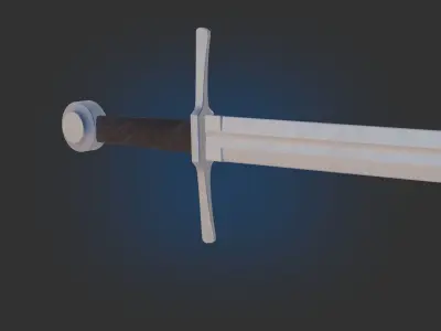Medieval Realistic  Arming Sword Middle-poly Game ready 3D model