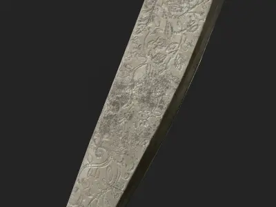 Knife from the game Alice madness returns PBR  Low-poly 3D model