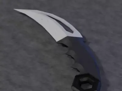 Ultra Low Poly Karambit Knife Low-poly 3D model