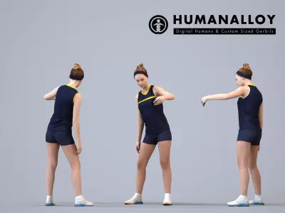 00511Vivian009 - Teen Caucasian female exercising in summer 3D model