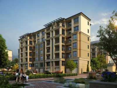 3Dmax fashion city commercial square building 202 3D model