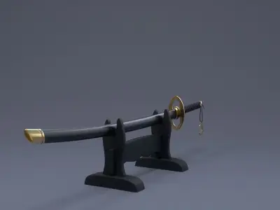 Simple Katana 3D model purchase