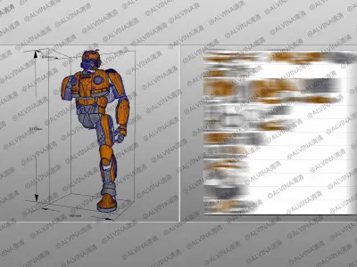 Transformers Bumblebee 2018 pepakura Full Low-poly 3D model