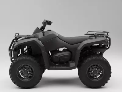 A Robust Matte Black ATV 3D model