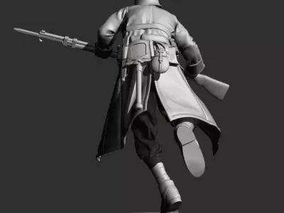 WW1 German soldier 3D print model