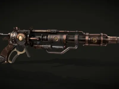 Pistol VerG Low-poly 3D model