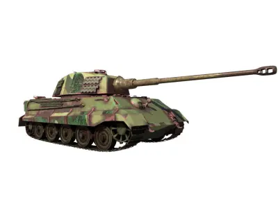 Panzerkampwagen Tiger Ausf B 3D model