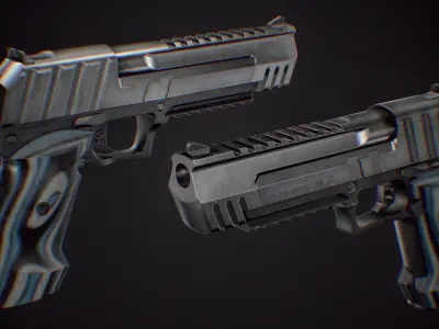 Desert Eagle FPS Animation Low-poly 3D model