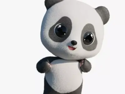 Cute Little Panda 3D model