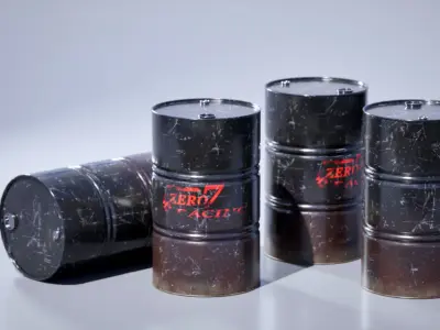 Metal Barrel Free low-poly 3D model purchase