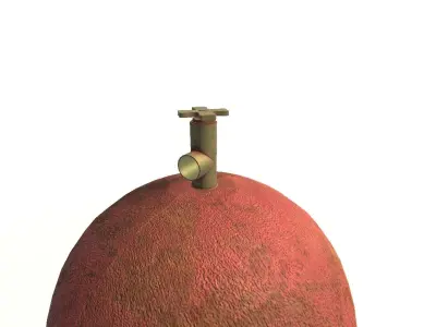 Gas bottle 3D model