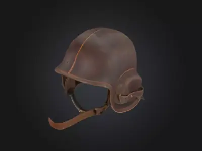 WW2 Leather Helmet 3D model