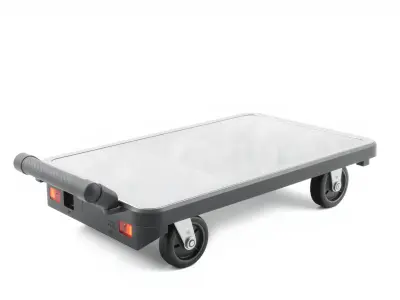 Reinforced Polymer Tech Trolley with Secure Compartments Low-poly 3D model