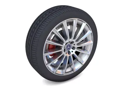 Mercedes-Benz-SL Rim 3D Model Low-poly 3D model
