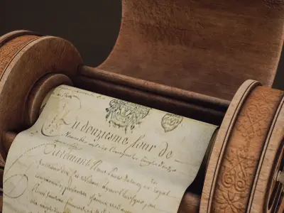 medieval reader gadget 3D model