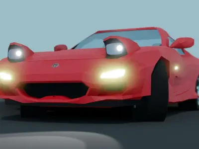 Mazda RX - 7 jdm Low Poly Drift JDM Car Stock Low-poly 3D model