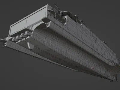 BAJAMAR EXPRESS Fast Trimaran Ferry Low-poly 3D model