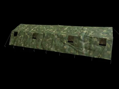 Military Tent - 5 - PBR - Textured Low-poly 3D model