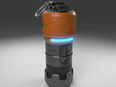 sci-fi grenade flashbang Low-poly 3D model