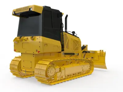 Bulldozer Small Rigged 3D model