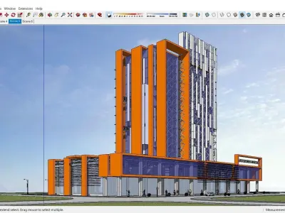 Sketchup Commercial Complex M7 3D model