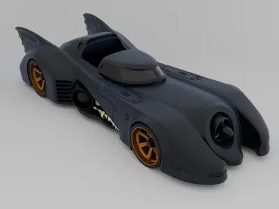 Phatmobile - Rigged Car Model Free 3D model